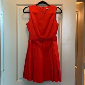BB Dakota red pleated a-line dress